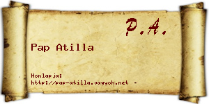 Pap Atilla névjegykártya